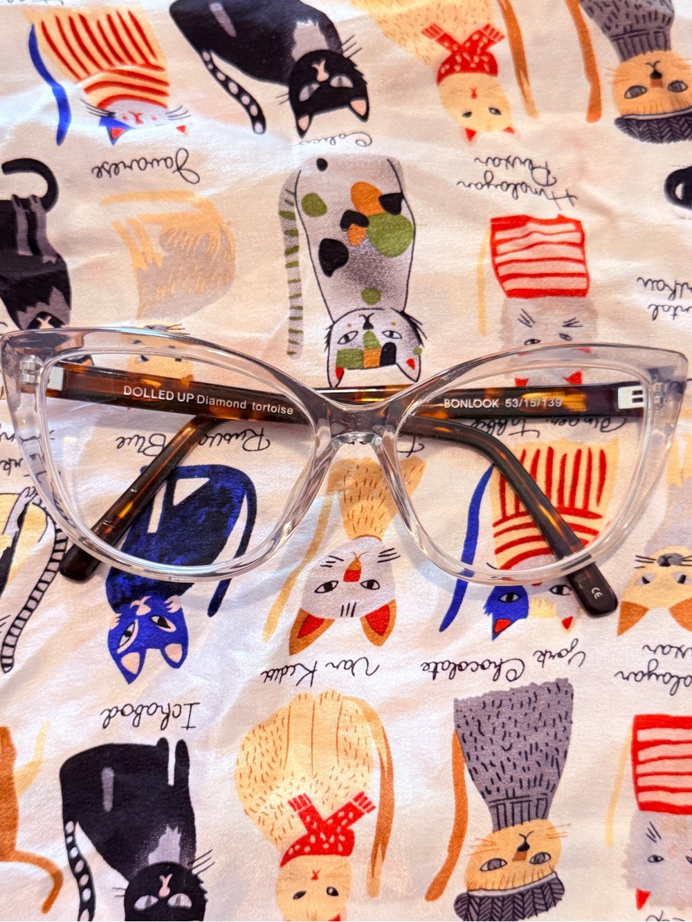 BonLook Dolled Up Diamond Clear Frame Glasses - Crystal/Tortoise